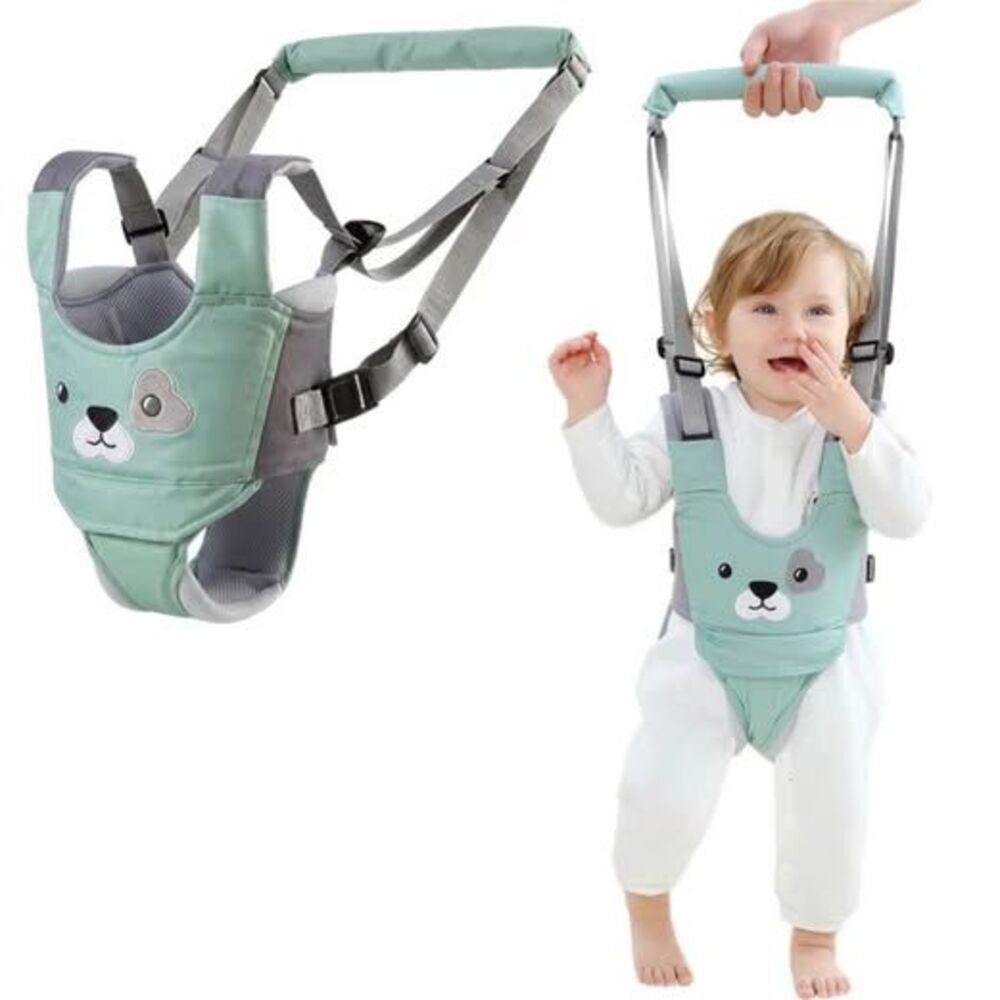 Baby Walking Harness, Handheld Kids Walker Helper Belt (Green)